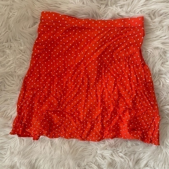 Lucca Couture Red and White Polka Dot Skirt Small - Picture 2 of 7